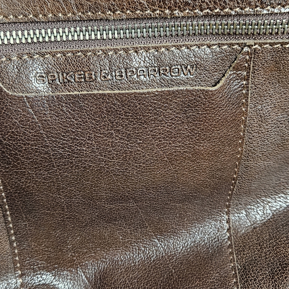 Spikes And Sparrow Chic Brown Leather Adjustable … - image 2